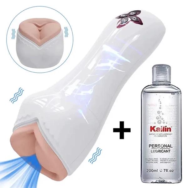 Allure Split Design Breast Vulva Entry 5 Suction & 7 Vibrations 3 Languages Automatic Masturbation Cup