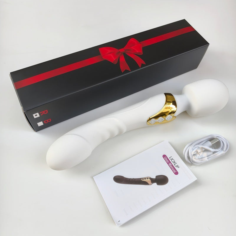 Double Ended Vibrator Wholesale Rechargeable Powerful Vibrating Wand Massager G Spot Dildo Vibrators Factory