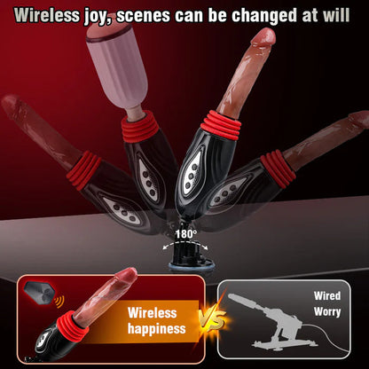 Stella - 2 in 1 Thrusting Heating Couples Sex Machine with Remote Control