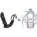 APP Control 9 Vibrating Thrusting Prostate Massager With Dual Cock Rings