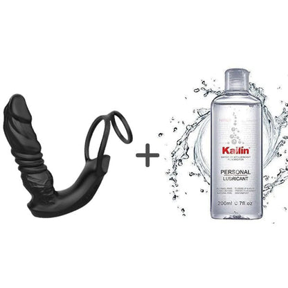 APP Control 9 Vibrating Thrusting Prostate Massager With Dual Cock Rings
