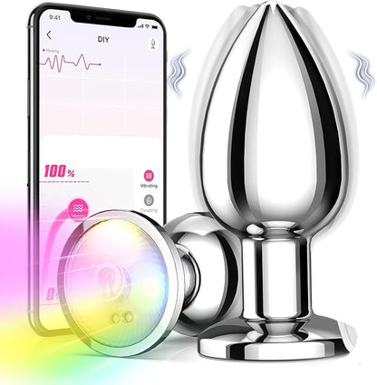 Adult Sex Toys Anal Toys Vibrating Butt Plug with App Remote Control 10 Vibrating