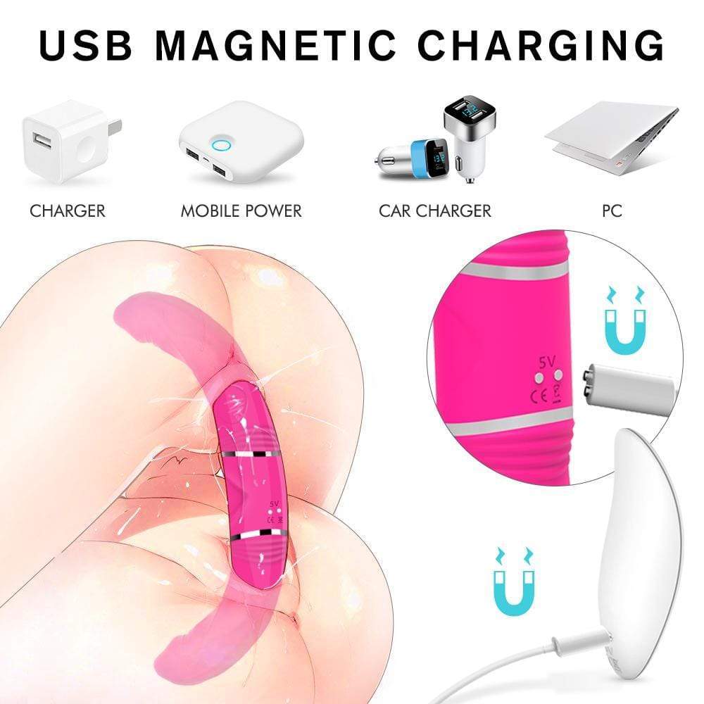 Remote Control 9 Vibrating Double-Ended Dildos