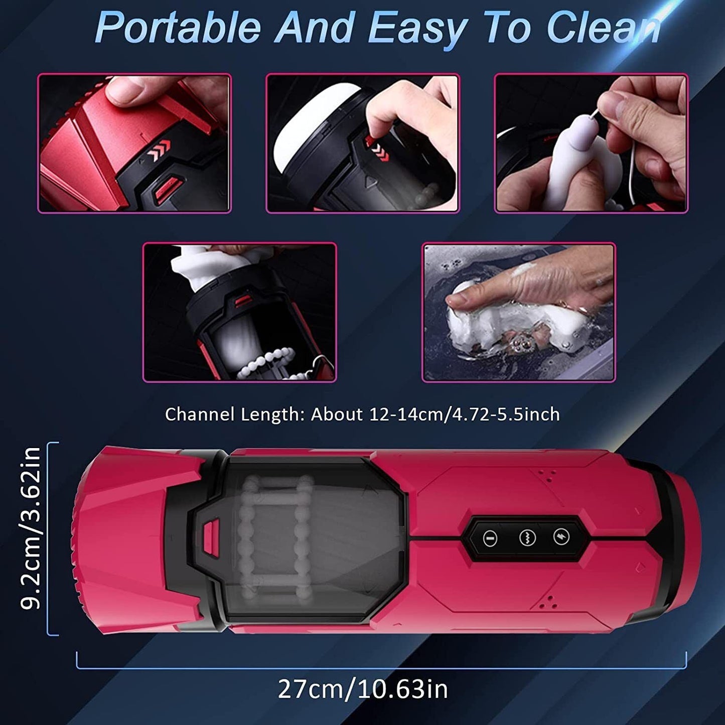 [Confidential delivery]Male Masturbaters Automatic Handsfree Thrusting Cup Vibrated Stroker Lubricants