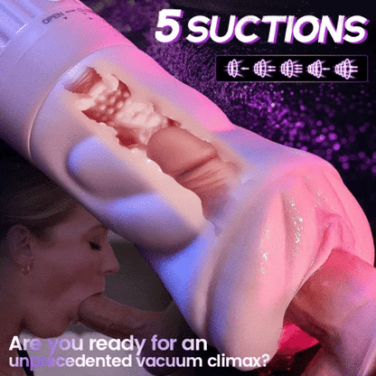 Beate - 5 Sucking Oral Swallowing 10 Vibrating Massage Training Masturbation Cup,Star-starring identical mold production