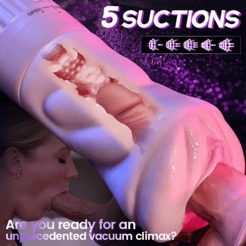 Beate - 5 Sucking Oral Swallowing 10 Vibrating Massage Training Masturbation Cup,Star-starring identical mold production