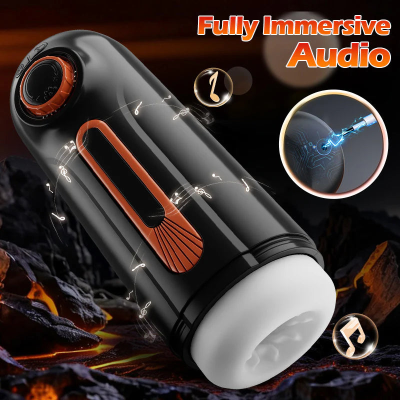 10 Thrusting 10 Vibrating 3 Sucking Heating Male Masturbator