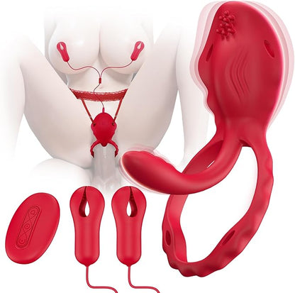 SexoralabNipple Clamps Vibrating Panties - Wireless Remote Control Personal Massager with 10 Vibration Modes