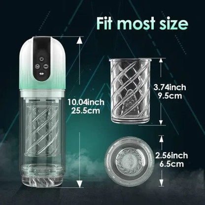 Ultimate Waterproof Hands-Free Male Masturbator with Tongue-Licking, Rotating, and Sucking Action - Perfect for Underwater Pleasure