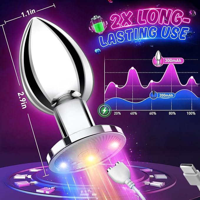 Adult Sex Toys Anal Toys Vibrating Butt Plug with App Remote Control 10 Vibrating