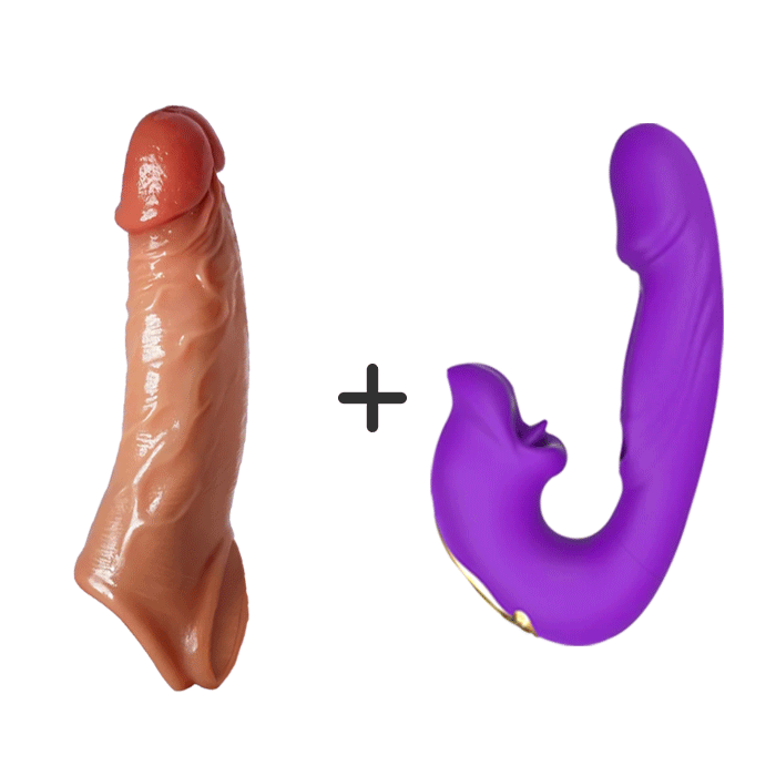 APP Controlled 9 Vibrating Penis Extender Sleeve With Cock Ring