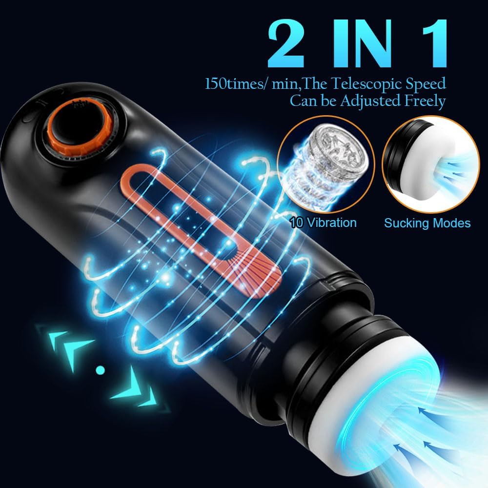 10 Thrusting 10 Vibrating 3 Sucking Heating Male Masturbator