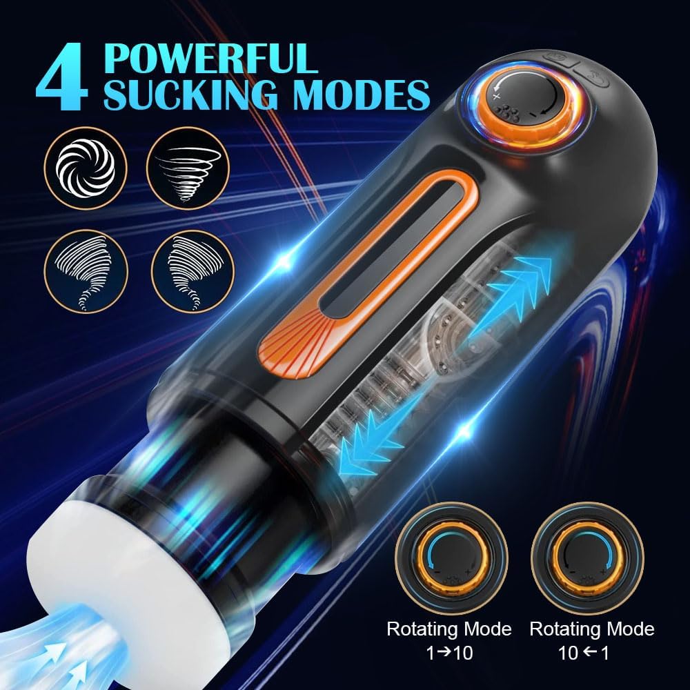 10 Thrusting 10 Vibrating 3 Sucking Heating Male Masturbator