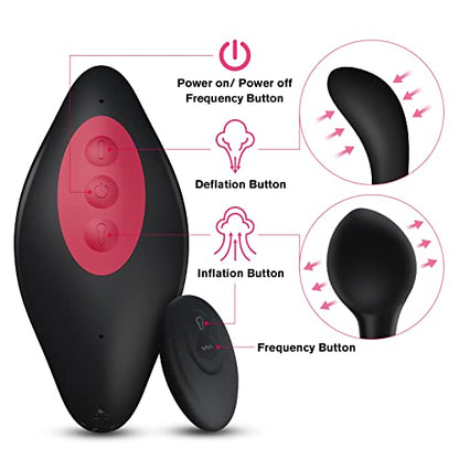 Buyging™ Couple Sex toy Remote Control 10 Vibrating Inflatable Anal Vibrator