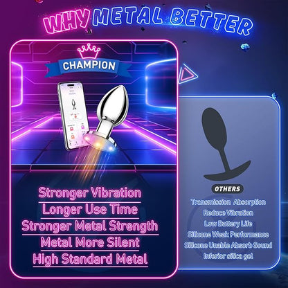 Adult Sex Toys Anal Toys Vibrating Butt Plug with App Remote Control 10 Vibrating