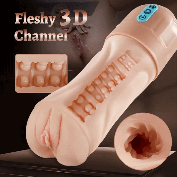 Beate - 5 Sucking Oral Swallowing 10 Vibrating Massage Training Masturbation Cup,Star-starring identical mold production
