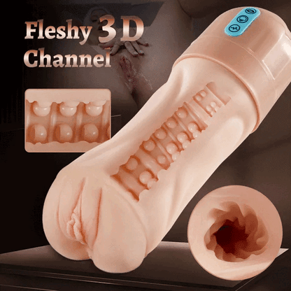 Beate - 5 Sucking Oral Swallowing 10 Vibrating Massage Training Masturbation Cup,Star-starring identical mold production