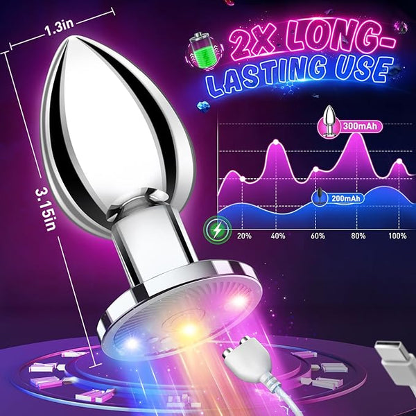 Adult Sex Toys Anal Toys Vibrating Butt Plug with App Remote Control 10 Vibrating