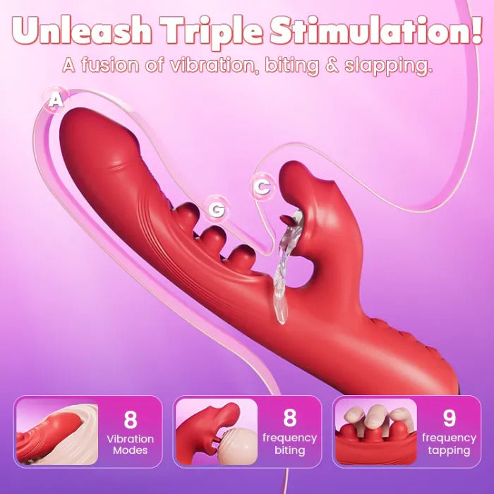 Sexoralab™ G-Bliss Vibrator Women Sex Toy with 9 Flapping Vibrating & 8 Licking Sucking Modes