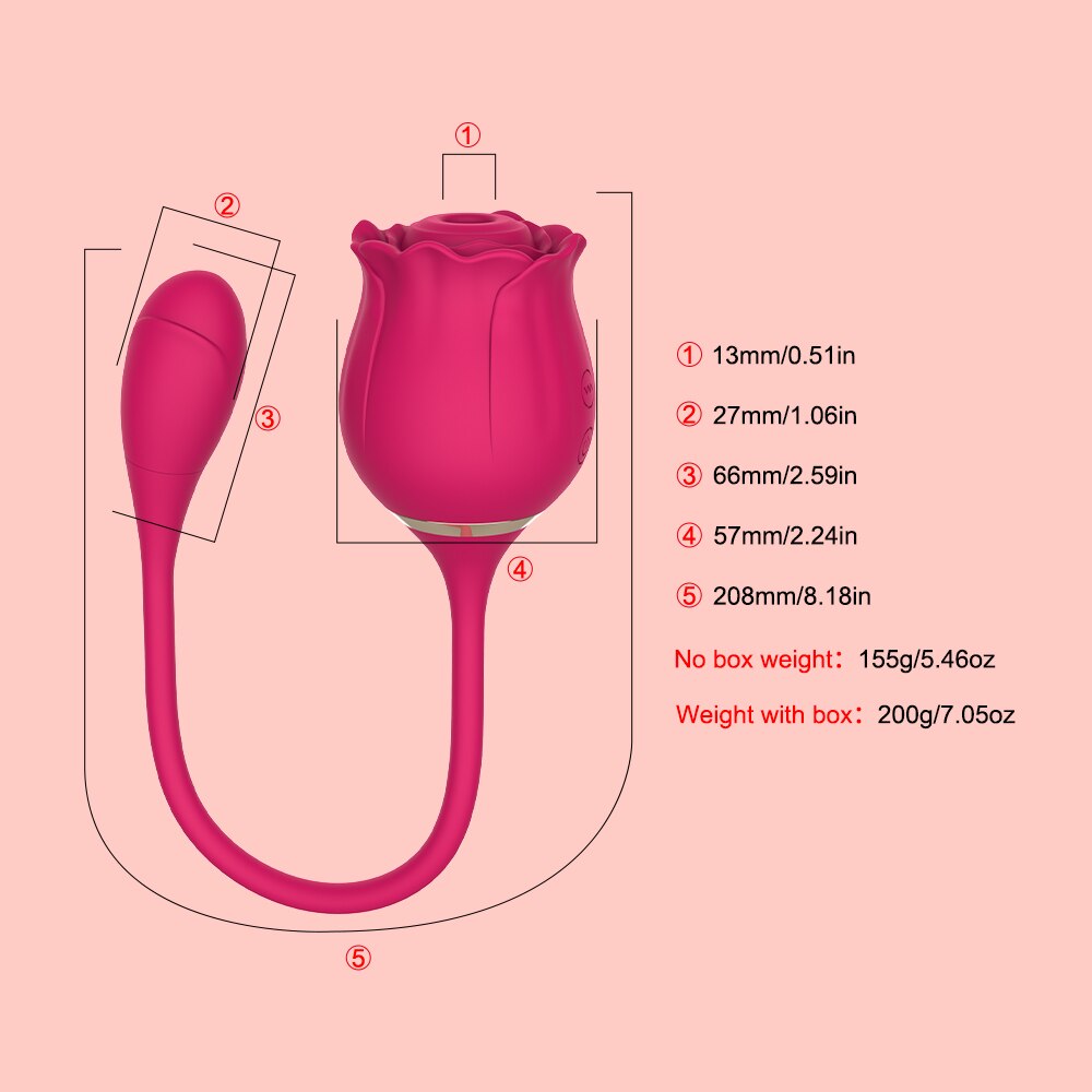 Rose Clitoris Sucking Vibrator for Women Clitoris Stimulator Nipple Sucker Vibrating Love Egg Intimate Goods Sex Toys for Adults