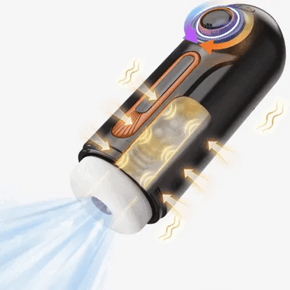 10 Thrusting 10 Vibrating 3 Sucking Heating Male Masturbator