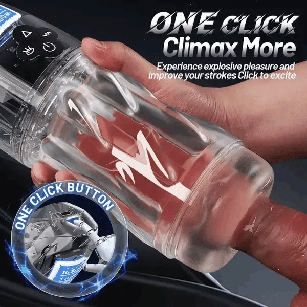 😍 2026 Hot-Selling New Masturbator 🚀 – 💋 Fully Transparent Vibrating, Sucking, and Moaning Male Masturbator 🎁