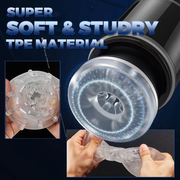 Sexoralab - High Frequency Hands Free Automatic Male Masturbator with Vibrating Penis Holster