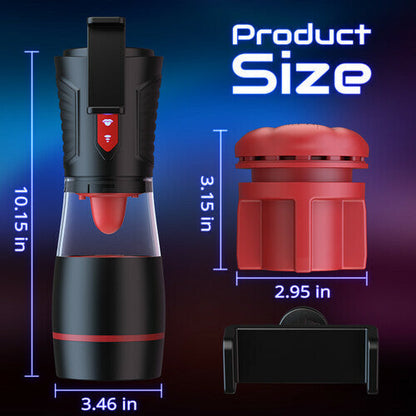Immersive Male Masturbator: Features Headphone Sync with 9 Vibration, 9 Suction, and 9 Rotation Modes