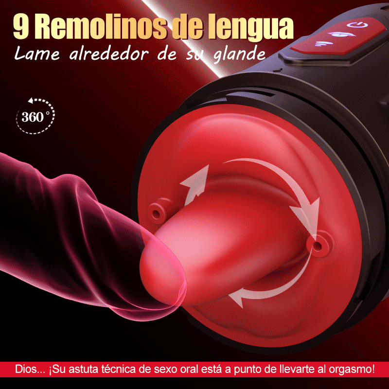 Immersive Male Masturbator: Features Headphone Sync with 9 Vibration, 9 Suction, and 9 Rotation Modes