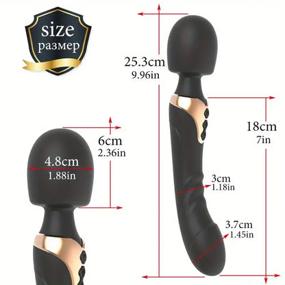 Double Ended Vibrator Wholesale Rechargeable Powerful Vibrating Wand Massager G Spot Dildo Vibrators Factory