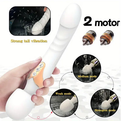Double Ended Vibrator Wholesale Rechargeable Powerful Vibrating Wand Massager G Spot Dildo Vibrators Factory