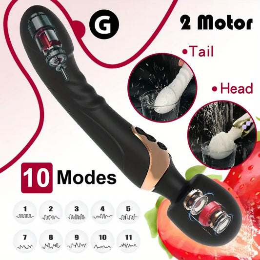 Double Ended Vibrator Wholesale Rechargeable Powerful Vibrating Wand Massager G Spot Dildo Vibrators Factory