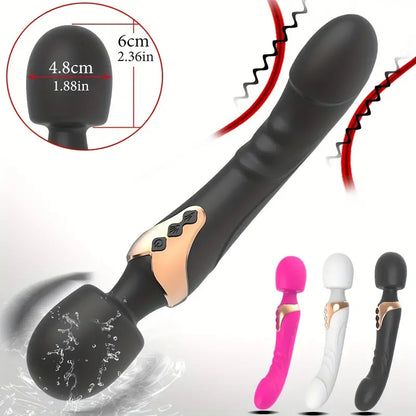 Double Ended Vibrator Wholesale Rechargeable Powerful Vibrating Wand Massager G Spot Dildo Vibrators Factory