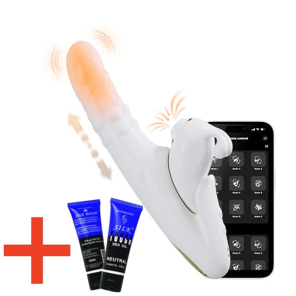 ❤️😍 2-in-1 Detachable Suction & Thrusting Vibrator with App Control