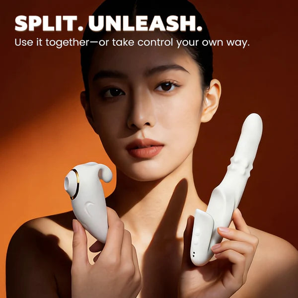❤️😍 2-in-1 Detachable Suction & Thrusting Vibrator with App Control