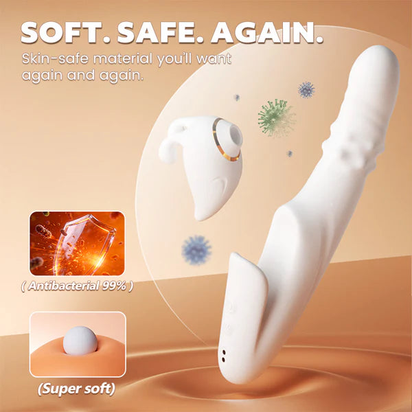 ❤️😍 2-in-1 Detachable Suction & Thrusting Vibrator with App Control