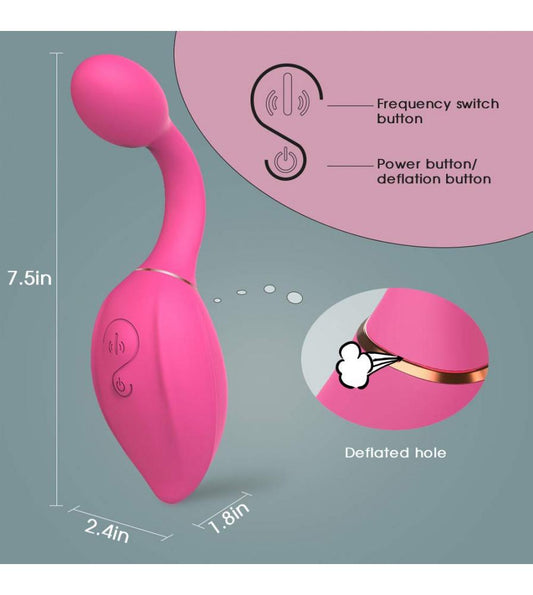 YUANSE 7-Frequency Inflatable Anal Vibrator