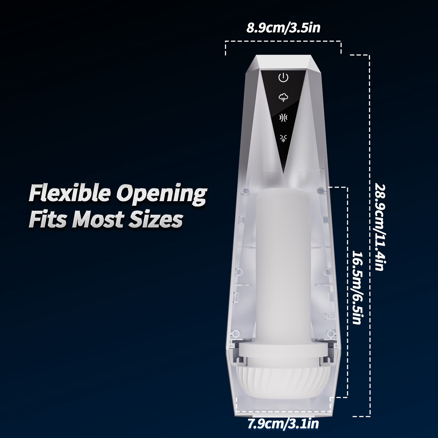 SENSIVO Automatic Male Masturbator Adult Sex Toys, Male Sex Toys with 10 Vibrating Modes,3 Squeezing & Suction Modes, Male Stroker Sex Toys for Men