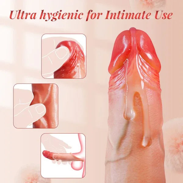 APP Controlled 9 Vibrating Penis Extender Sleeve With Cock Ring