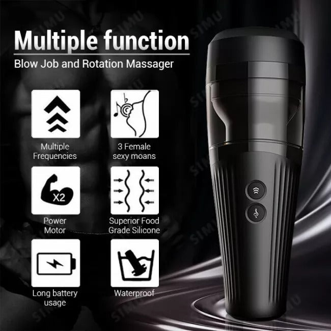 Handsfree Masturbator | Thrusting Sex Toy Vibrating Cup