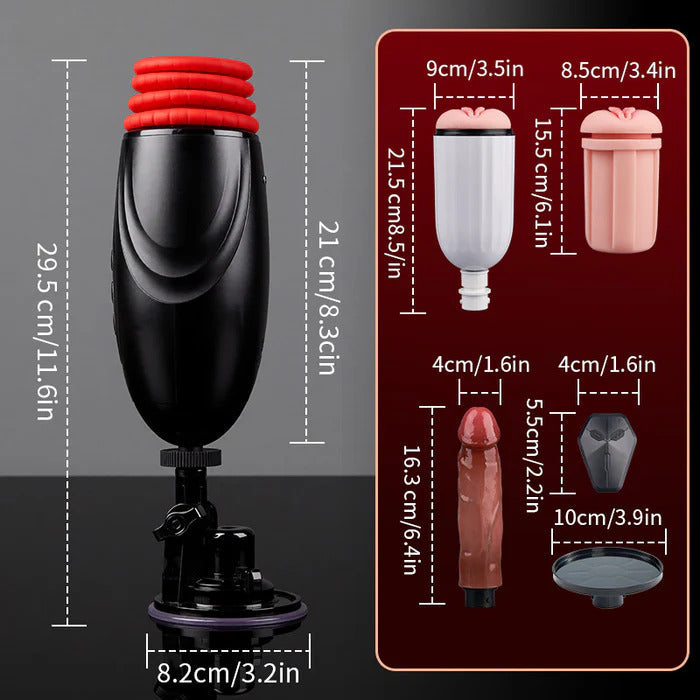 Stella - 2 in 1 Thrusting Heating Couples Sex Machine with Remote Control