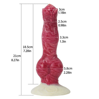 Lifelike Squirting Dildo Wolf Animal Dildos with Suction Cup Ejaculating Silicone Dog Dildo