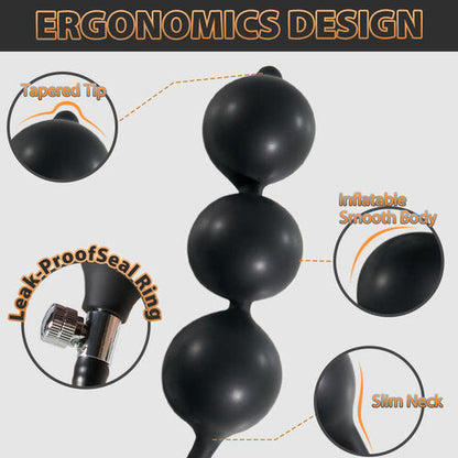 3 IN 1 Inflatable Anal Dilator Sex Toy With Cock Ring