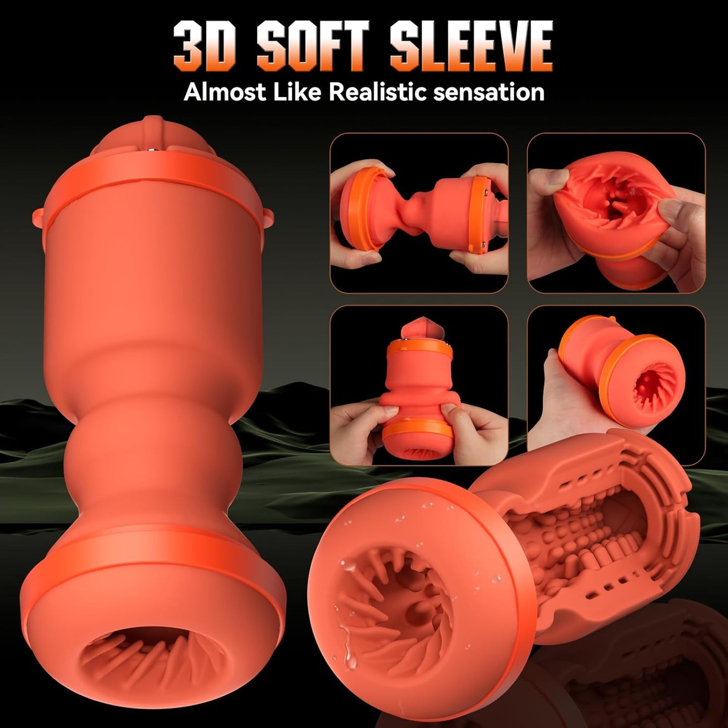 Heating Male Masturbator Penis Pump, Upgrade 5 in 1 Male Sex Toys for Men, AI Interaction APP Control with 9 Vibrating & Licking & Thrusting & Suck Modes