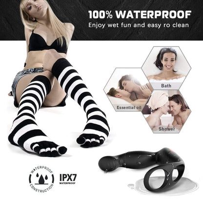 3IN1 Remote Control Prostate Massager With Penis Ring
