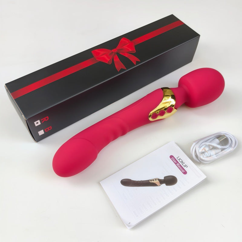 Double Ended Vibrator Wholesale Rechargeable Powerful Vibrating Wand Massager G Spot Dildo Vibrators Factory
